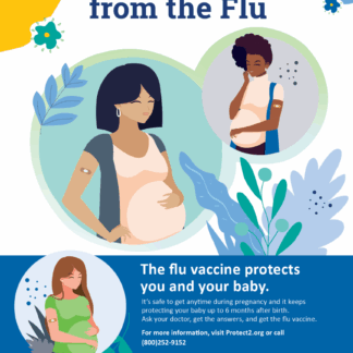 “Protect Two from the Flu” Poster (English/Spanish). Rev: 05/2022