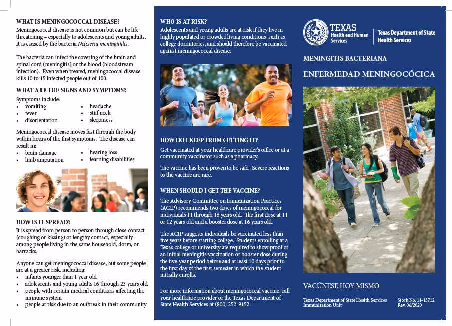 Meningitis Brochure