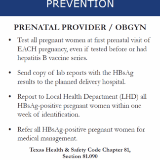 Perinatal Hepatitis B “Prenatal / OBGYN” Badge Buddy (English) Rev: 12/2023