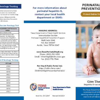 “Give the Birth Dose” Perinatal Hepatitis B Prevention Program Provider Brochure (English). Rev: 4/23/2025