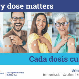 “Vaccinate for Life” Adult Vaccine Reminder Post Card (Non-Postage) (Bilingual). Rev: 04/2024