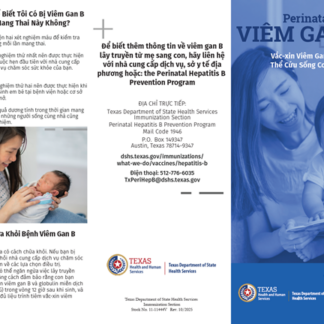 Hepatitis B Vaccine Can Save your Baby's Life Brochure - Vietnamese