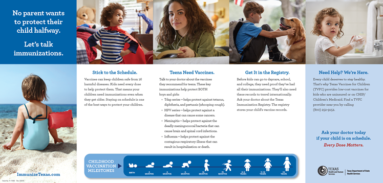 Let's talk immunizations - Parent Brochure